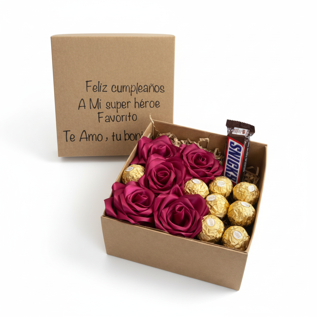 Box de Rosas Eternas con Chocolates - regalar un detalle