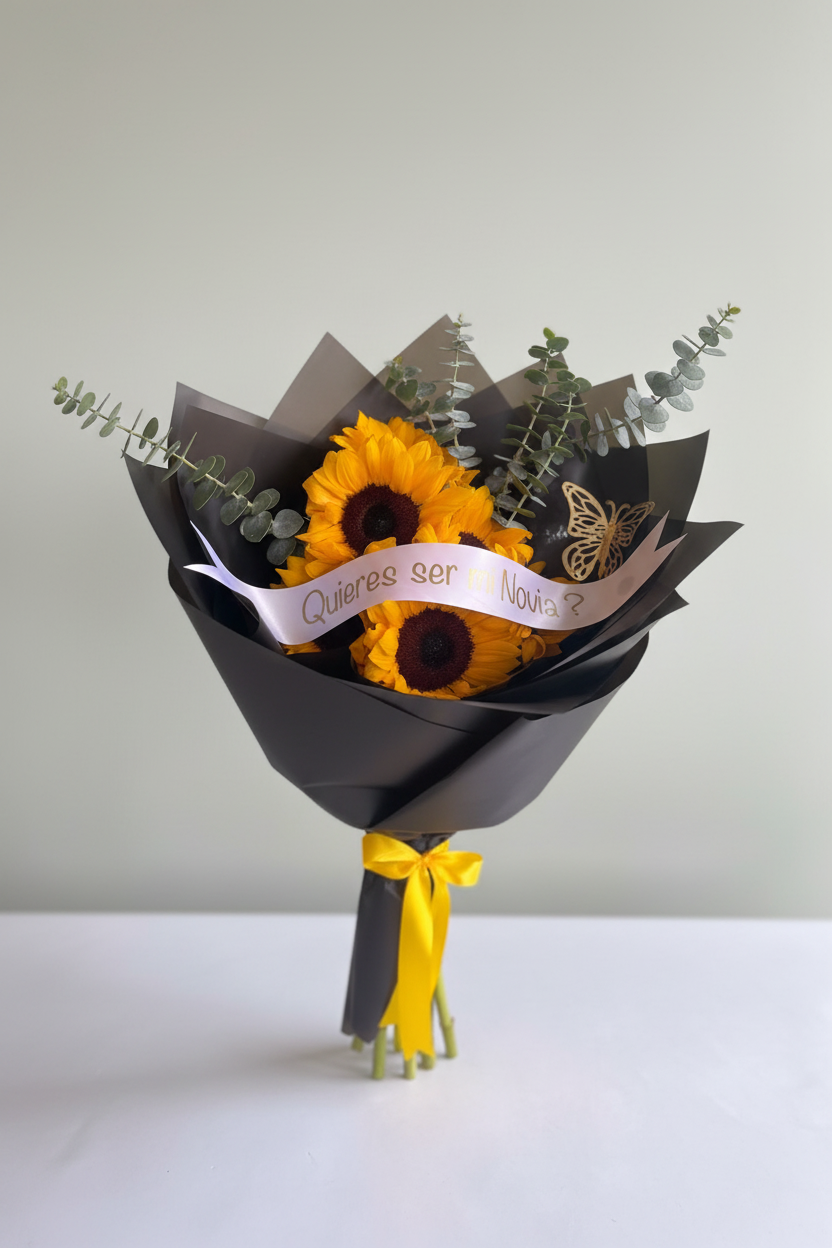 Bouquet de Girasoles regalar para la chica ideal